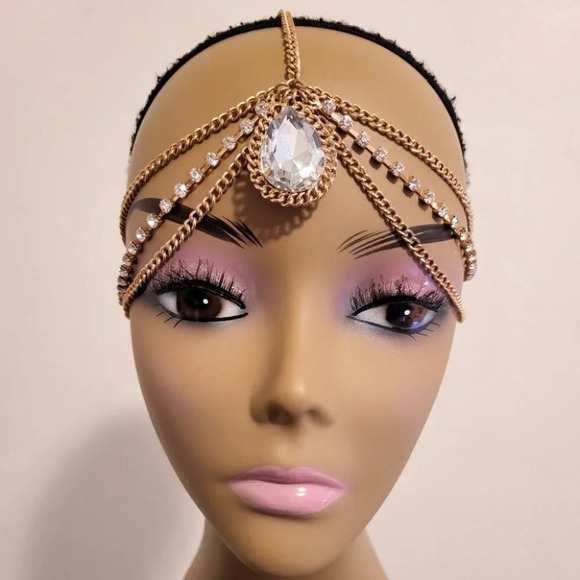 Fashion Multi Layer Head Chain Accessory - Picture 1 of 4